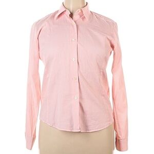 Barbour Pink Gingham Long Sleeve Cotton Button Up Shirt Size 12 US